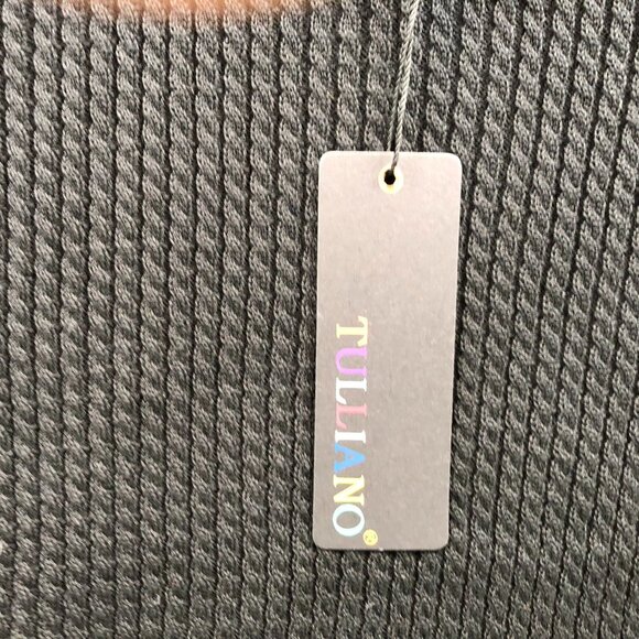 NWT Tulliano Mens Sweater Size XL Black Henley Collared Black Slik Blend Casual - Picture 9 of 16